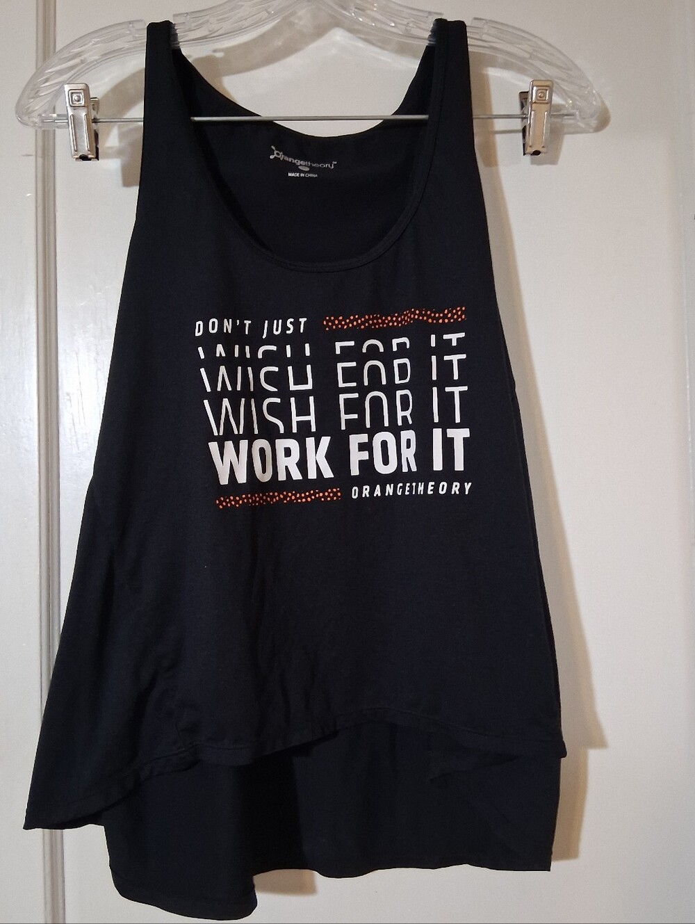 Orangetheory Fitness Black Graphic Workout Tank Top Tee Motivational Gym Medium